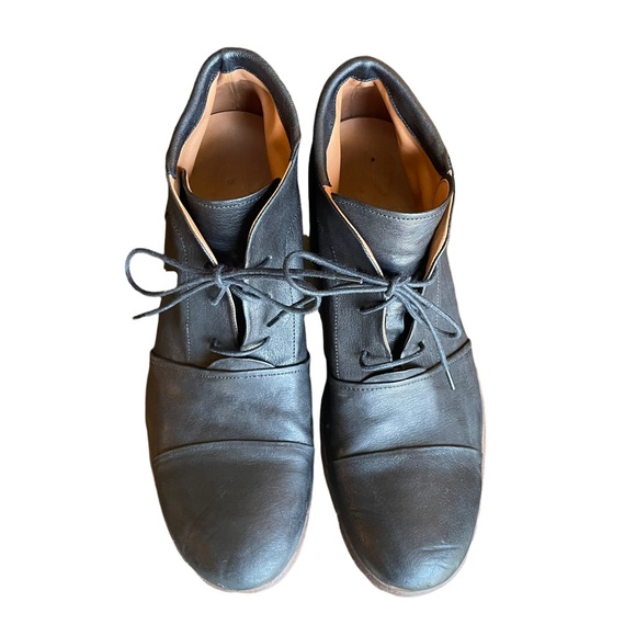 P. Monjo black lace up ankle boots 42.5 11.5 EUC flawless Made in Spain - Picture 2 of 10